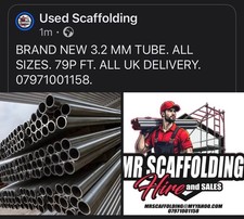 BRAND NEW 3.2 MM SCAFFOLDING