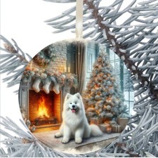 Samoyed Dog Hanging Bauble