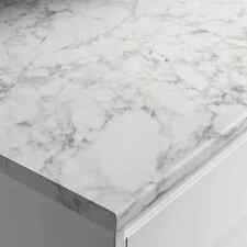Kitchen Laminate Smooth Marble Effect Worktop 600mm x 28mm x 3m - Easy Clean