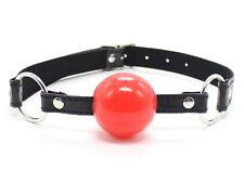 Red Soft Cherry Rubber Ball Gag, Dungeon Restraint Fetish Party Head Hood Mask