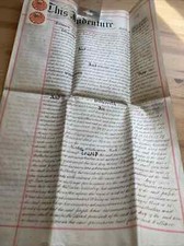 Victorian Vellum Indenture: 1891 Chew & Webberley Florence Longton Staffordshire