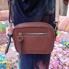 Rosetti tan cream brown Small Crossbody Handbag vegan leather  gold hardware 