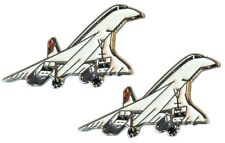 Concorde Supersonic Jet Airliner Aircraft Jet Pilot Metal Aircraft Cufflinks NEW