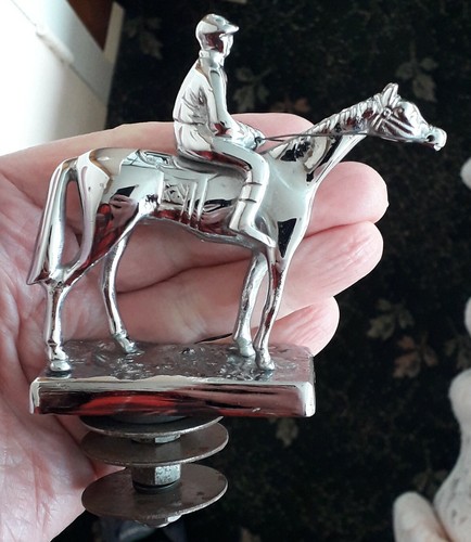 Horse and jockey desmo chrome - horse,