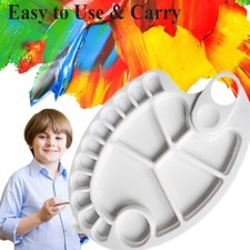 Artist Palette Oval Palette 17 Well Onlong  Thumb Hole Paint Pallet Pallette NEW