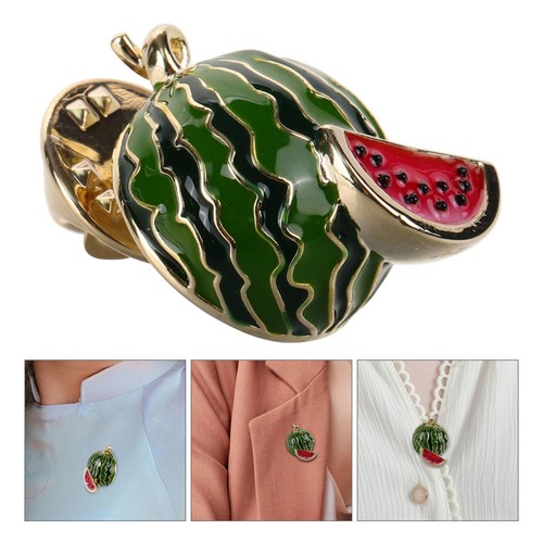 Cartoon watermelon brooch pin - watermelon,