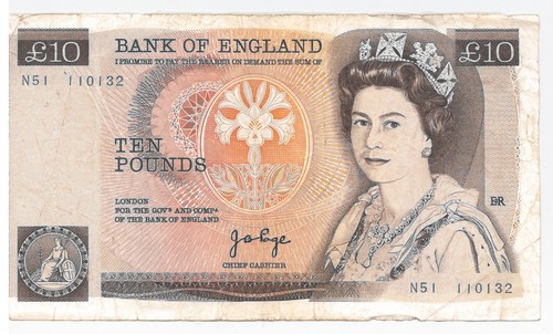 Bank england note - of, j.b