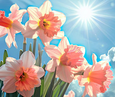 10 Pink Party Daffodil Bulbs