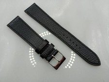 New 19mm Geckota Watchgecko Genuine Leather Watch Strap 19mm Black 6A745