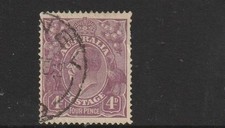 STAMPS   AUST  KGV  4d  VIOLET