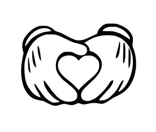 Mickey hands heart - mickey,