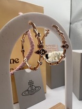 Vivienne Westwood Felicia Hoop Earrings In Rose Gold With Gift Packaging