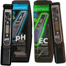 Essentials PH/EC Meter Pen Nutrient Water Testers Hydroponics Nutrient Control