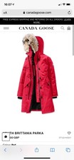 red Canada goose coat BNWT age 14-16. Coat comes with dust bag box
