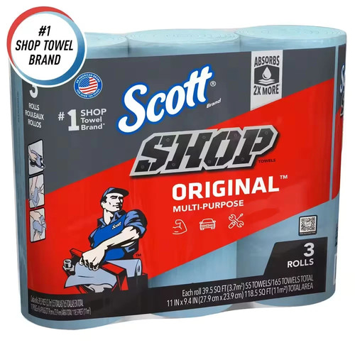 Blue cleaning shop towel - cleaning,