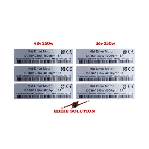 Ebike sticker decal 250w - 3x,