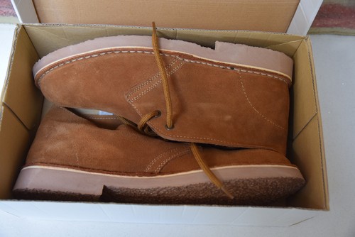 Mens tan sand suede - 2, eyelet