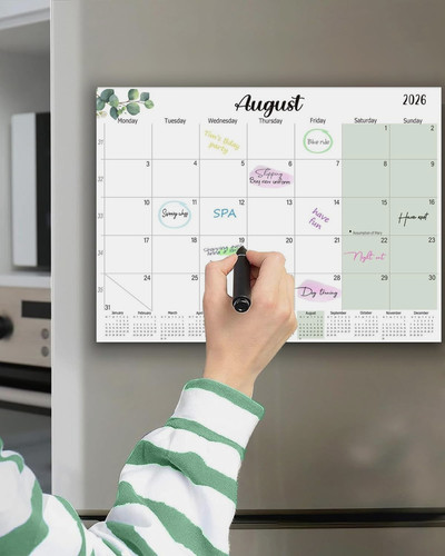 Magnetic calendar for - magnetic, fridge