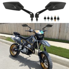 Motorcycle Rearview Wing Side Mirrors 8mm 10mm For Suzuki DRZ400SM DRZ250 DR650