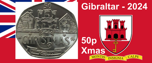 Gibraltar coin 50p - pence, unc