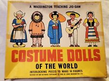 Vintage In Box Waddingtons Teaching Jigsaw Costume Dolls Of The World 1968