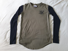 Sik Silk Long Sleeve T Shirt Green Black Size Small