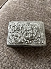 Vintage Lidded Tin Box with
