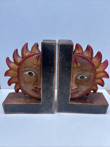 Vintage thai carved wood sun - thai,