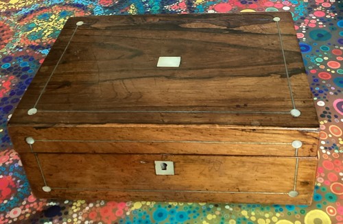 Antique victorian box rosewood - box,
