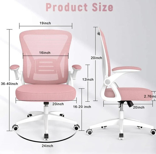 Naspaluro office chair - office, pink