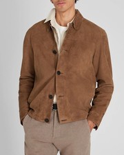 Brown Trucker Real Suede