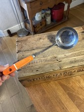 Vintage Skyline Potato Ladle Kitchen Utensil - Orange Handle - Great!