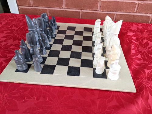 African maasai piece chess set - african,