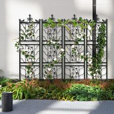 Tall Metal Fence Black Lattice