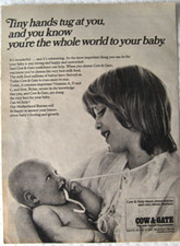 Original 1970 Print Advert Cow & Gate Baby Milk