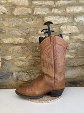 Justin Mens Brown Embroidered