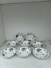 Hammersley Vintage Bone   Victorian Violets Pattern 8 Fruit Bowls
