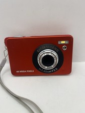 Red 48 MP Digital Camera 1080p HD Compact 7.45 mm Lens – Fully Working