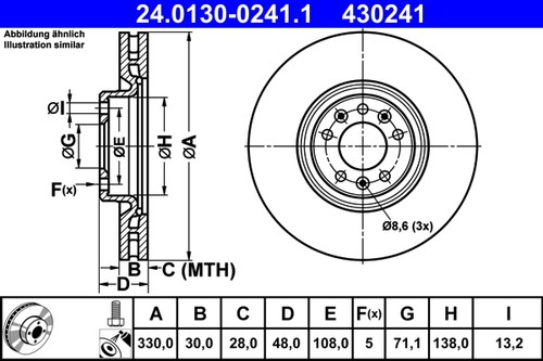 Brake disc for vauxhall - brake,