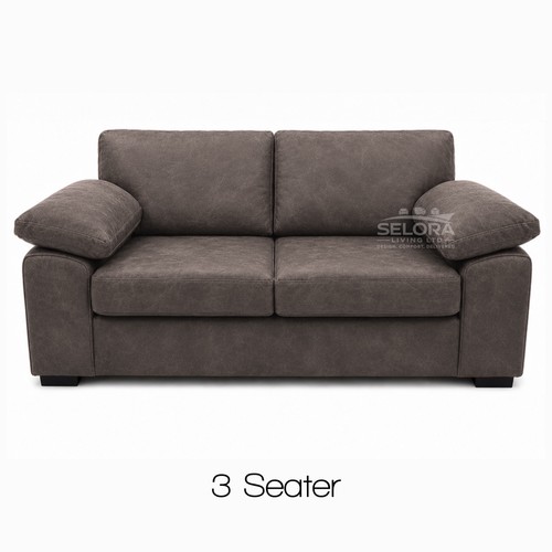 Amalfi suede leather sofa set - leather,
