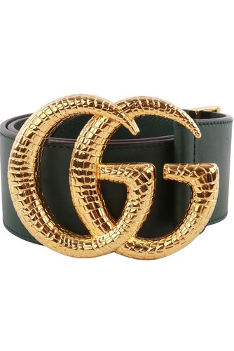 Gucci green leather waist - gg,