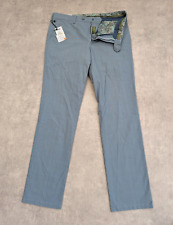 Meyer Trousers Mens W34 L33 Blue Chinos Straight Smart Casual Organic Bonn