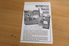SQUIRE MOTORCYCLE TRAILER GUIDE BROCHURE BOOKLET PAMPHLET LEAFLET