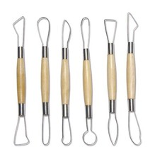6 x WOODEN TWIN END RIBBON