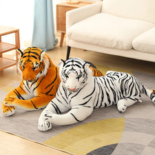 New Large Brown White Tiger Soft Cuddly Toy soft Toy Plush Massive 50-160 cm UK