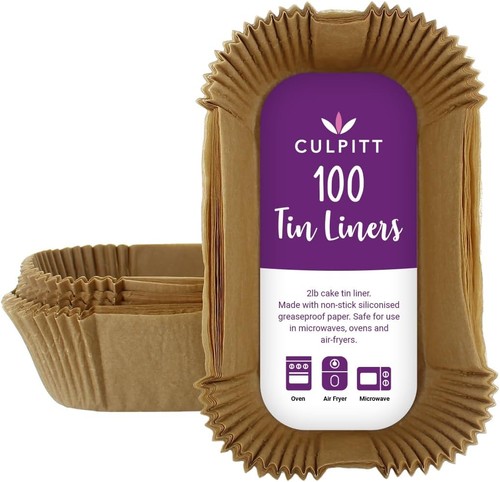 2lb loaf tin liners 100 - tin,