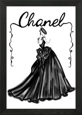 Classy Lady Chanel Framed Wall