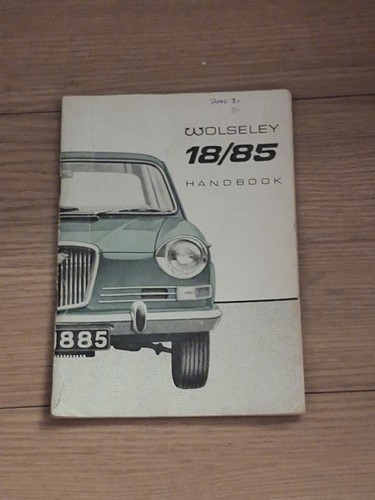 Wolseley handbook - wolseley, 18/85