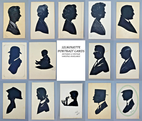 Antique vintage silhouette - &,