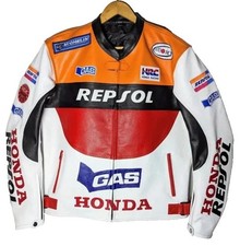 Honda Repsol Motorbike/Motorcycle Leather Jacket In Cowhide/5 Armors/All Sizes